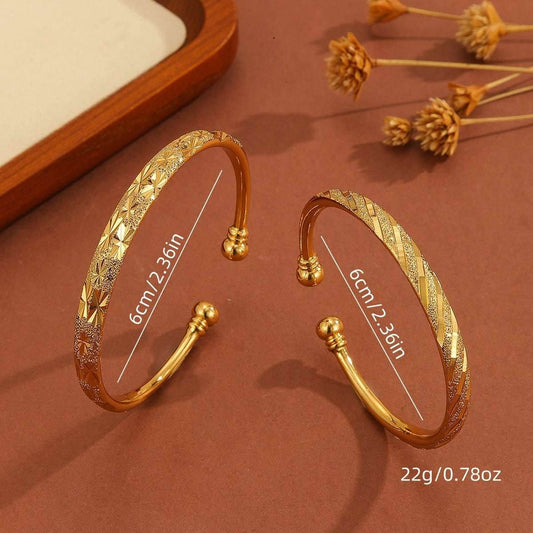 Gold-plated 18k Delicate Pattern Bracelet 065875b2-f0fd-440e-baae-a40b2e8ce95c-_2 Print Material