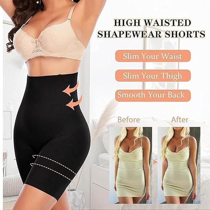 4-in-1 Shaper - Quick Slim Shape Wear Tummy, Back, Thighs, Hips - Black/Efffective Seamless Tummy Tucker (Multicolor, XXL) 1736934970101-h Body Shaper & Shapewear