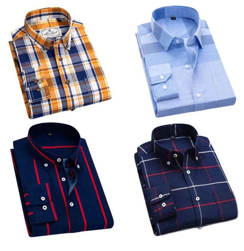 Pack of 4 Check Shirts 1741352042039-71-_1 Mens Shirts