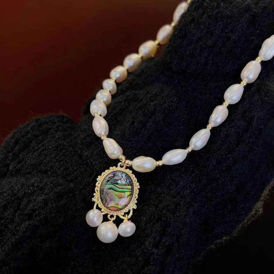 Freshwater Pearl Abalone Shell Necklace Fashion 75eee86c-139c-4464-b43f-8e97c7ad0b43 Print Material