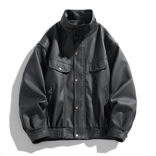 Soft Leather Men's Fashion Casual Polo Collar Jacket πβ¨ O1CN011JcrCc1amswGsUH0J__2216744203373-0-cib