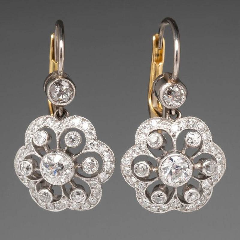 Earrings C Female Geometric Circular Zircon Earrings 0080cb4c-a026-4e25-8a69-deab63af3894