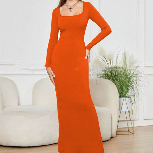 Two-in-one With Lining Double-layer Belly Contracting Hip Lifting Long Sleeve Narrow Dress 02c7a4d6-c4e4-4696-a37b-7ac5f6812544-_1 Print Material