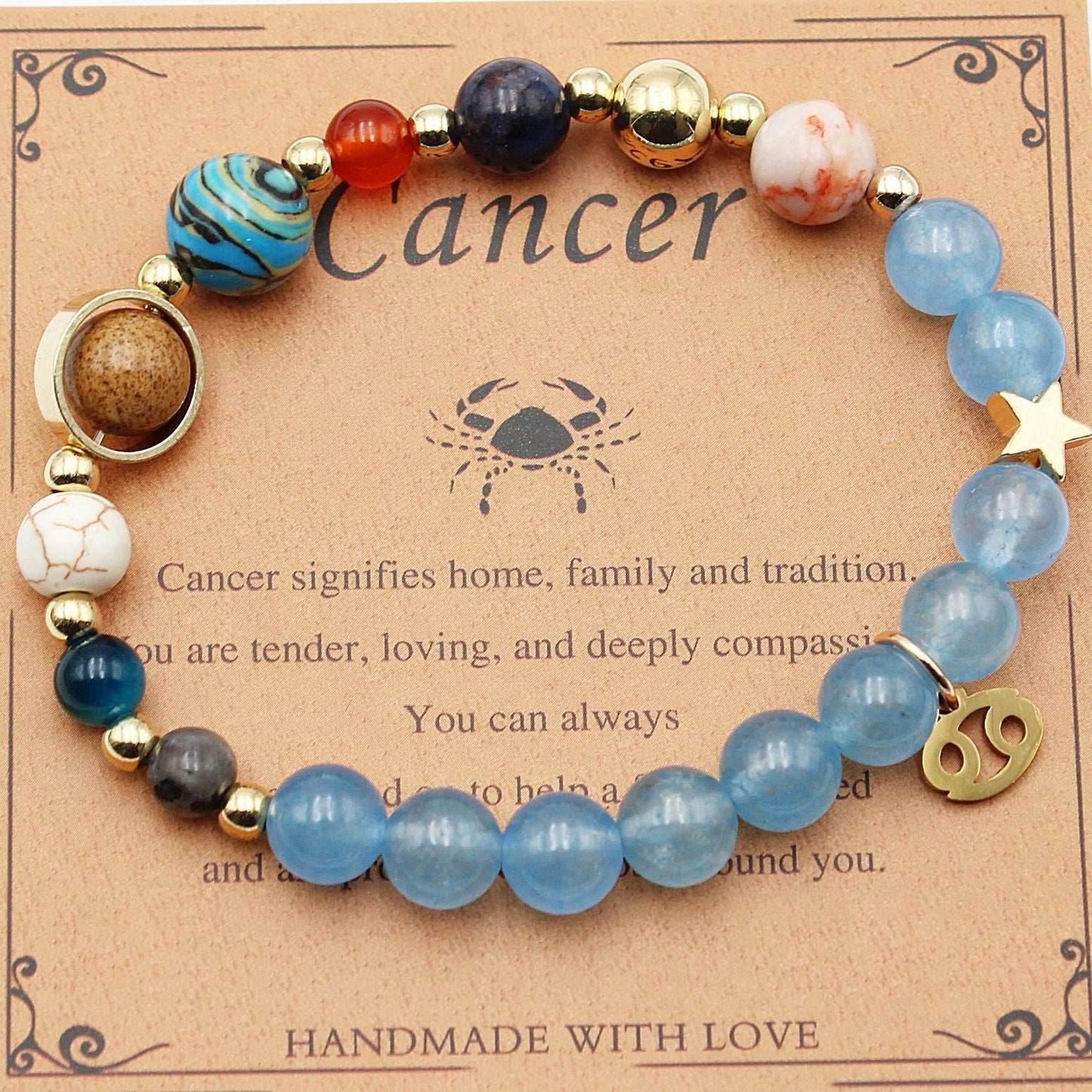 Cancer Twelve Constellations Bracelets Natural Stone Beaded Eight Planets 045474dc-a50d-4ca8-a8bc-e27ed292acc2-_8 Print Material