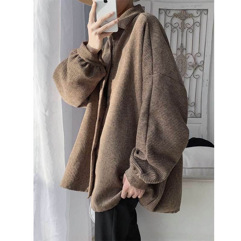 Coffee Korean Style Loose Work Coat All Match Clothes 0773cf8c-aee7-497f-ac2a-c8e941c9d633-_4