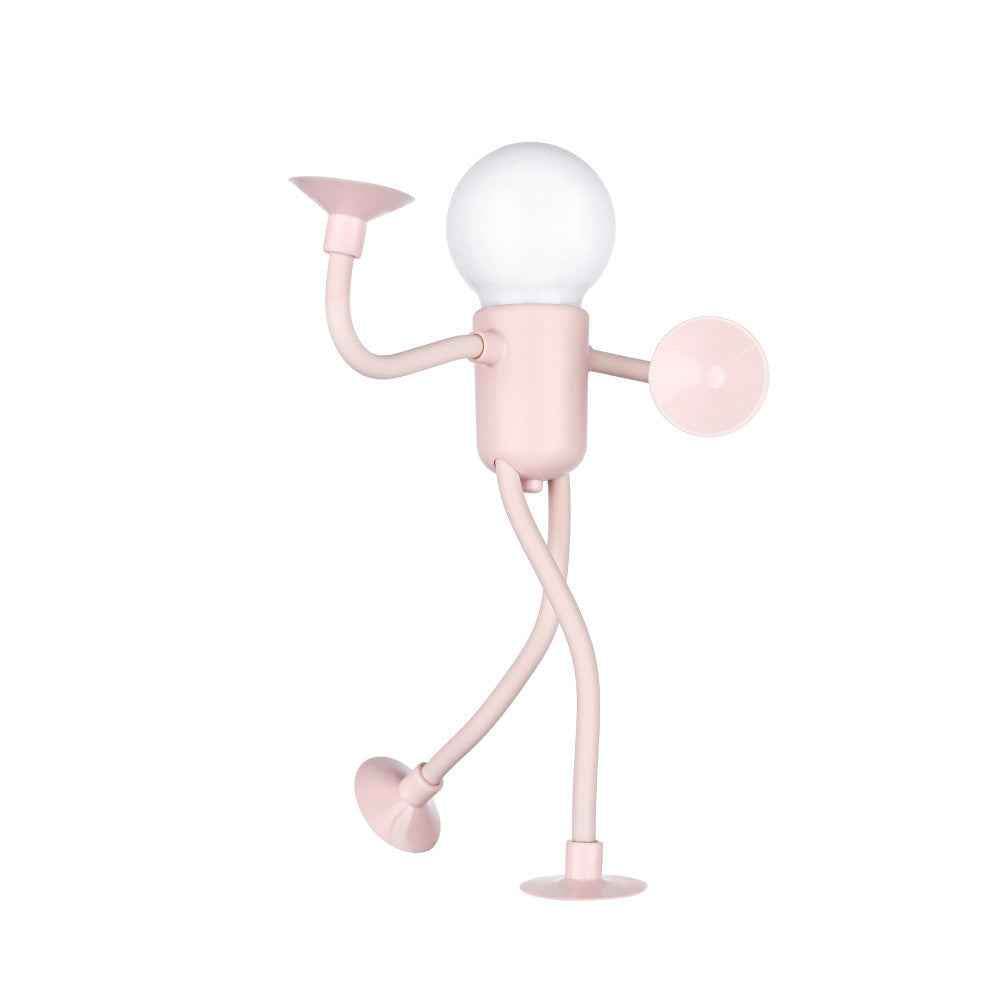 0.58W Pink Changeable Shape Funny Sportsman Night Light Versatile Lamp Creative Funny Quirky Button Battery Desk Lamp Ornament Vacuum Suction 08f56830-6eaa-493b-9d7f-024edb683eec Print Material