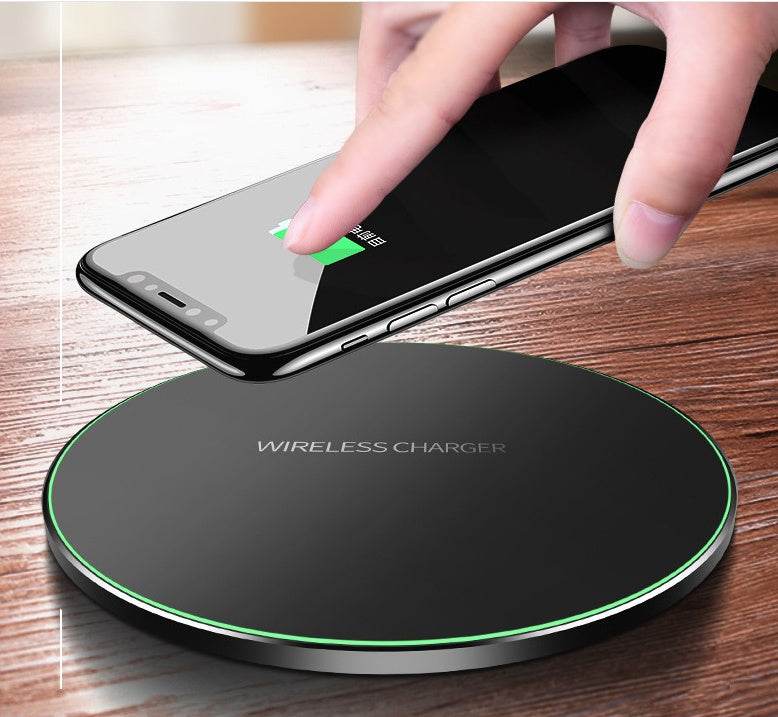 Black High Speed Wireless Charger For I-Phone & Fast For Samsung Wireless Charging Pad 1093123269213 Print Material