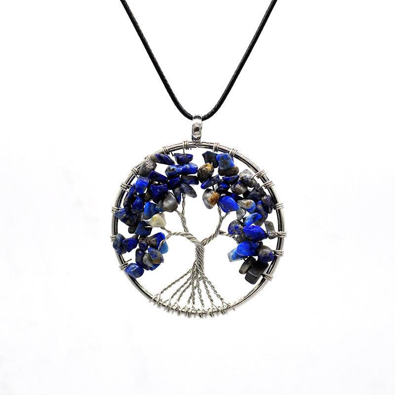 Blue Rope Kabala Life Tree necklace 1221016917048