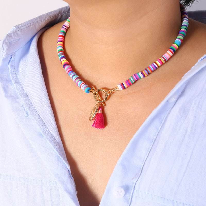 Bohemian Shell Necklace Female Tassel Wild Sweet Necklace 1379116317749-_4