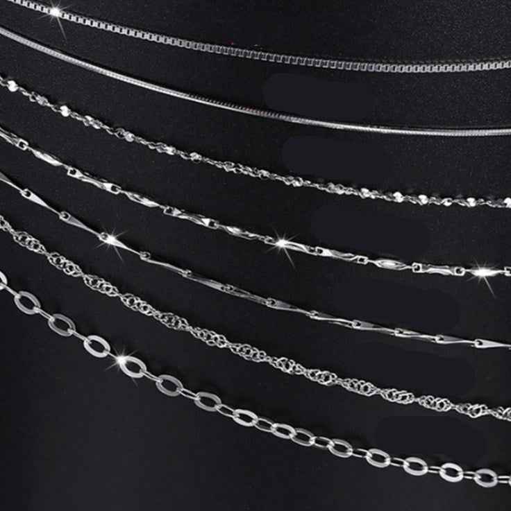 Elegant S925 Sterling Silver Necklace – Timeless &amp; Durable 141385789600129 Print Material