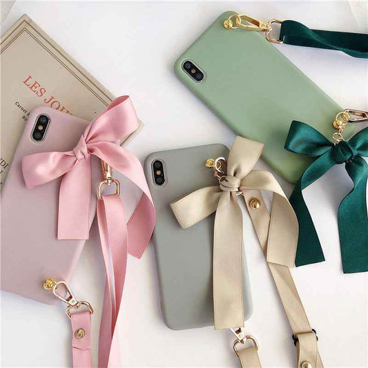 Bowknot strap lanyard phone case 1417927894286 Print Material