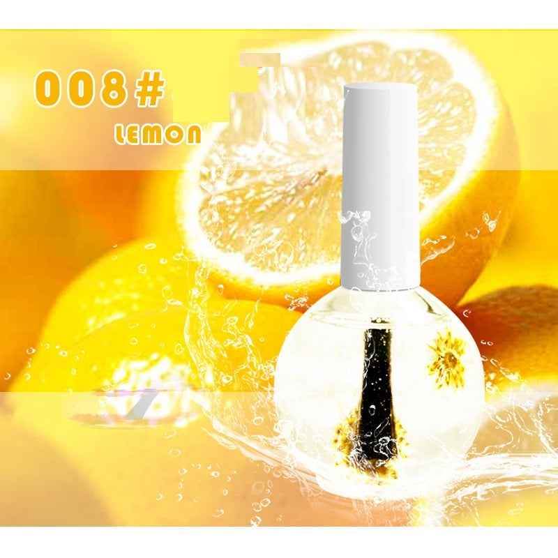 008 Lemon 15ML Nail Beauty Dried Flowers Nutrition Nail Treatment Oil Anti-agnail Nail Edge Moisturizing Nail Base Coat Natural Dried Flower Nutrient Solution 145066e2-a669-464f-aee2-00bd6f5e3f1f Print Material