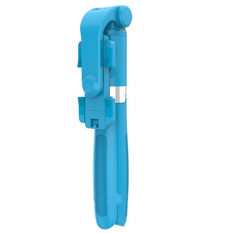 Blue L01S Compatible with Apple, Tripod Selfie Stick Mobile Universal Live Triangle Bracket One Bluetooth Selfie Artifact 1454614873732 Print Material