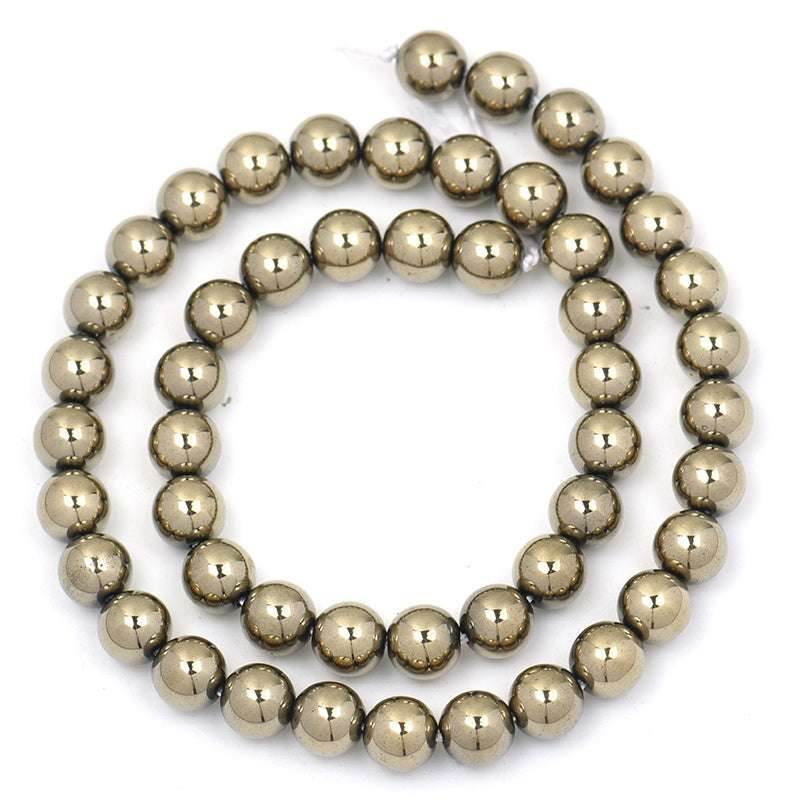 Electroplated Pyrite Glossy Round Beads 1459dd9d-1aeb-40ef-8a3a-d3a7fcf198f5-_1