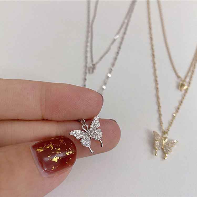 Stunning Silver Butterfly Necklace for Women - BOSS MANGO 1621504258800 Print Material