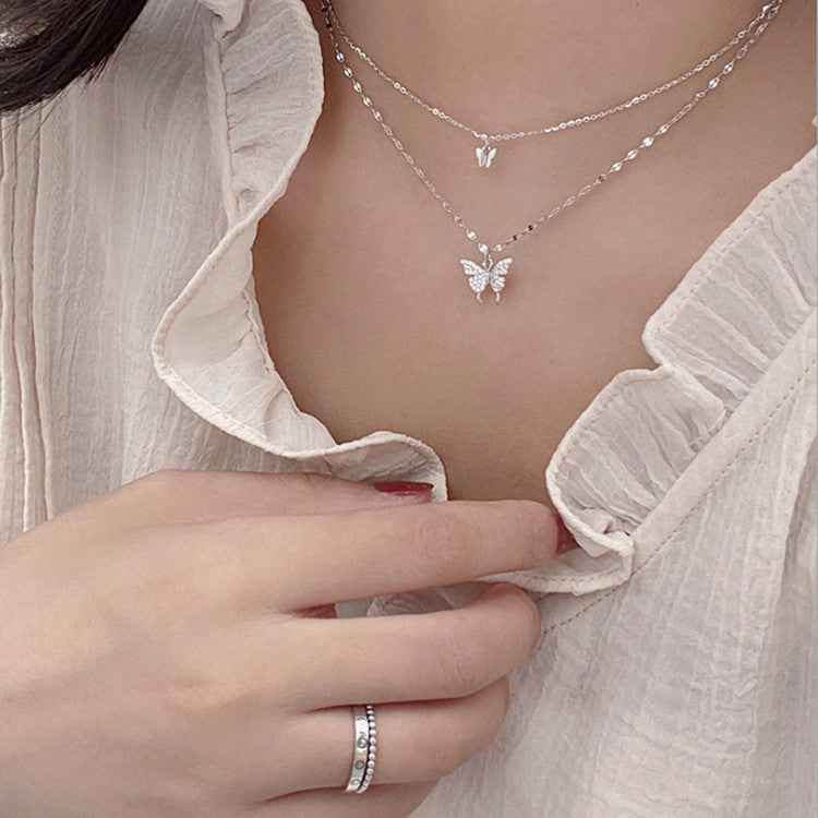Stunning Silver Butterfly Necklace for Women - BOSS MANGO 1621504259094 Print Material