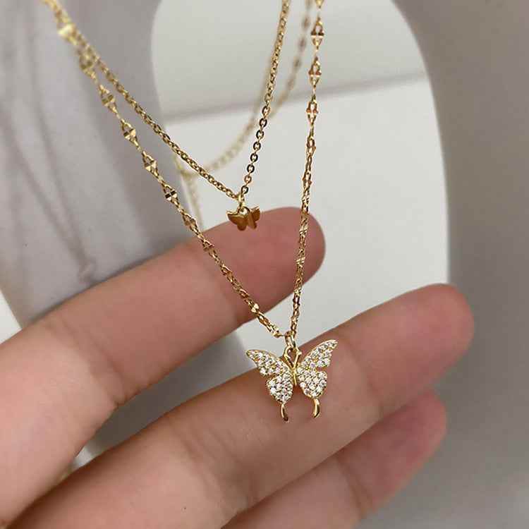 Stunning Silver Butterfly Necklace for Women - BOSS MANGO 1621504259099 Print Material