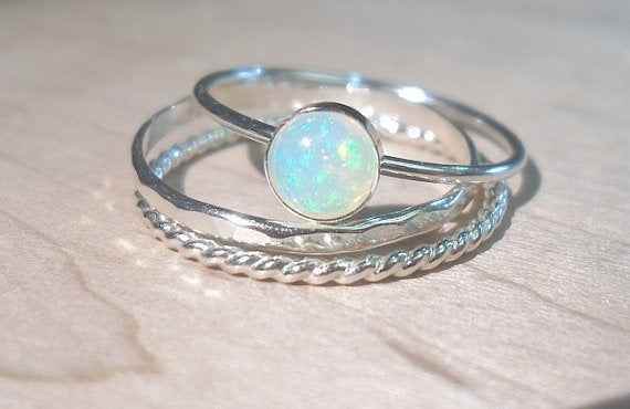 Elegant Three-Piece Gemstone Ring Set – Fashionable &amp; Chic 1622864506923 Print Material