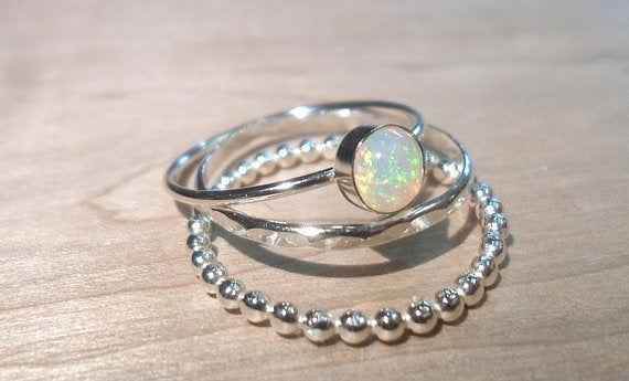 Elegant Three-Piece Gemstone Ring Set – Fashionable &amp; Chic 1622864506925 Print Material