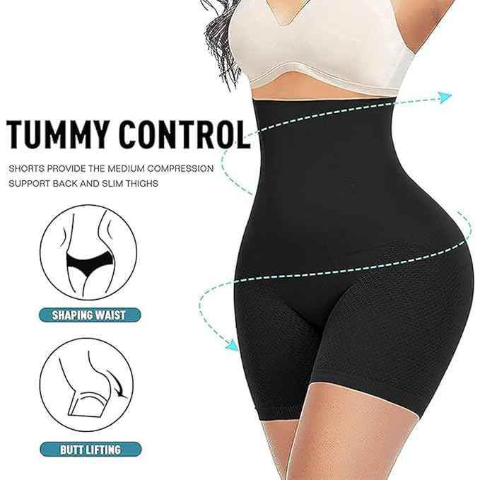 4-in-1 Shaper - Quick Slim Shape Wear Tummy, Back, Thighs, Hips - Black/Efffective Seamless Tummy Tucker (Multicolor, XXL) 1736934970126-c Body Shaper & Shapewear
