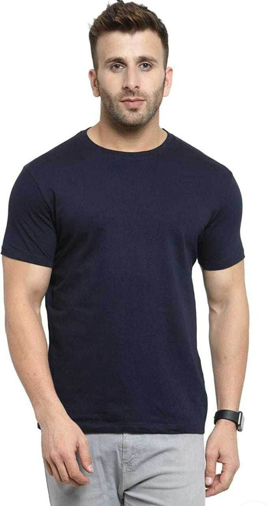 Exclusive Roundneck Half Sleeve Solid T-Shirt_For Summer 1740641746946-117 Mens T-shirts
