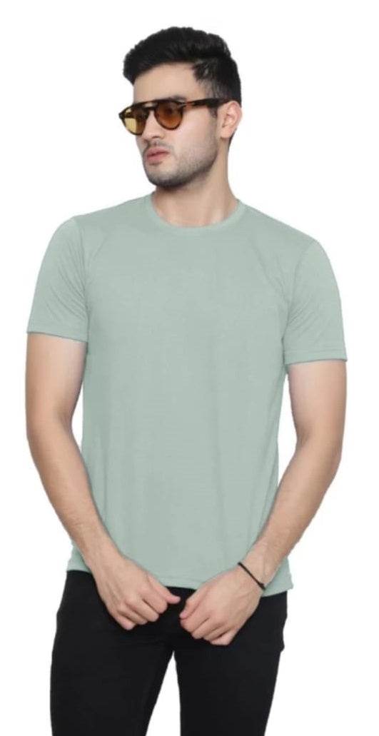 Classic Partywear Roundneck Half Sleeve Solid T-Shirt_For Summer 1740641747081-136 Mens T-shirts