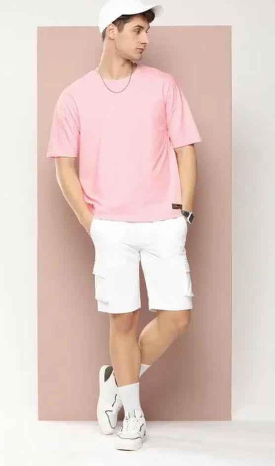Urbane Fashionable Roundneck Half Sleeve Solid T-Shirt_For Summer 1740641823110-124 Mens T-shirts