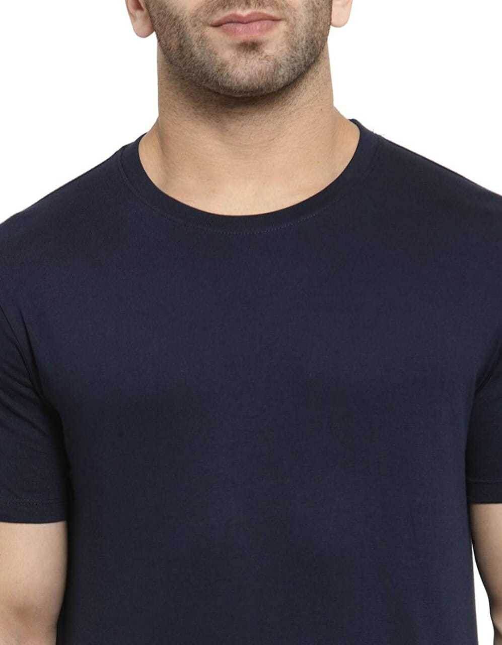 Exclusive Roundneck Half Sleeve Solid T-Shirt_For Summer 1740642251888-108 Mens T-shirts