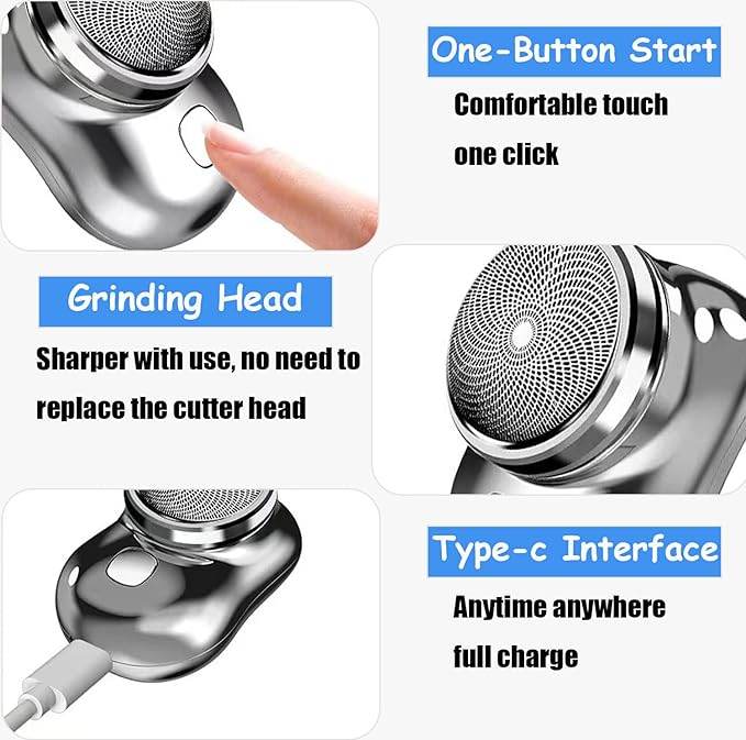 Mini-Shave Portable Electric Shaver, 2023 New Upgrade Mini Electric Razor Shavers for Men 1741087923117-20 Shavers