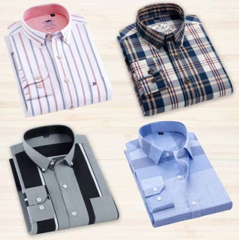 Pack of 4 Check Shirts 1741352041942-65-_1 Mens Shirts