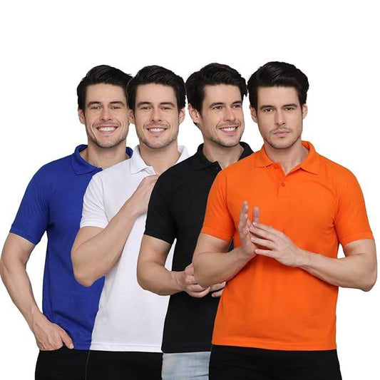 Pack of 3 Polo Neck T-Shirts 1741352043222-197 Mens Shirts