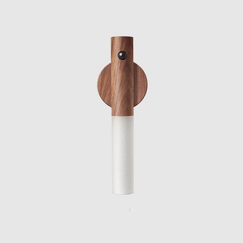 Walnut Auto LED USB Magnetic Wood Wireless Night Light Corridors Porch Lights PIR Motion Sensor Wall Light Cabinet Lamp 18088245530555 Print Material