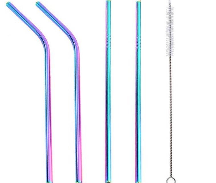 Multicolor STRAIGHT.BENT Colourful Reusable Stainless Steel Straws 1809065110389 Print Material