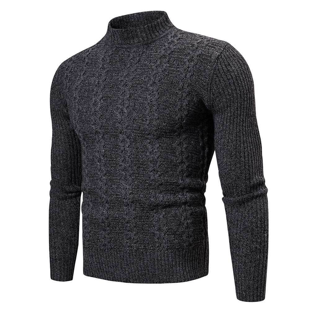Dark Grey Loose Casual Sweater Men's Cardigan Hoodie 1966560858538-_3