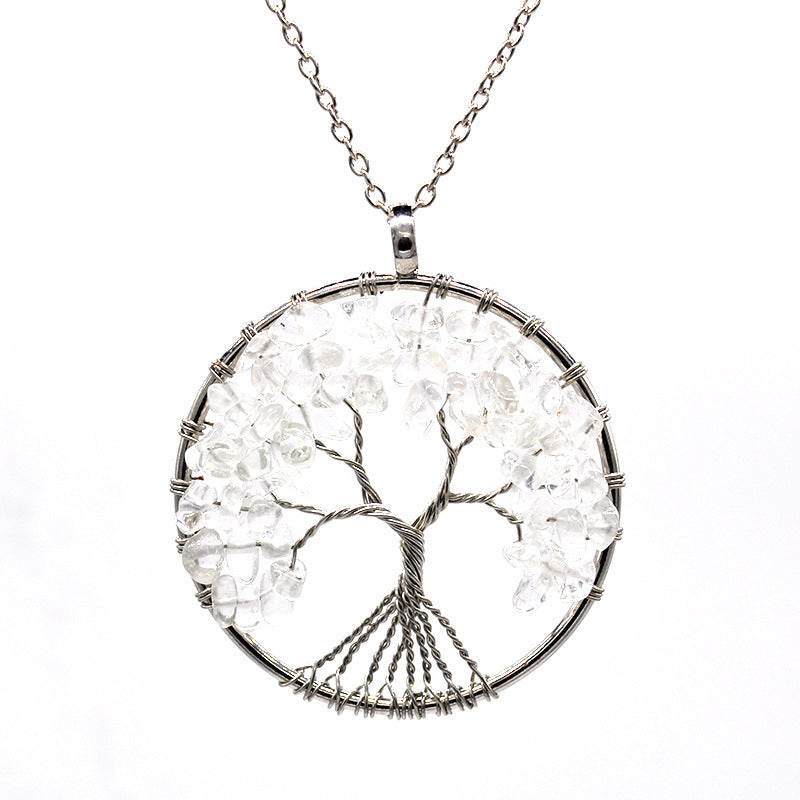 White Chain Kabala Life Tree necklace 2089837943700