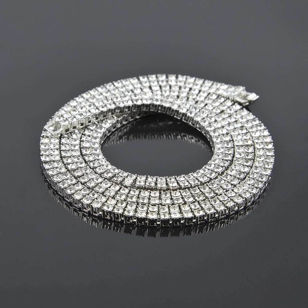 White K Alloy Diamond 2 Row Hip Hop Necklace 2100700513081-_6 Print Material