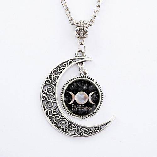 G TRIPLE MOON GODDESS PENDANT NECKLACE 2120077951474 Print Material
