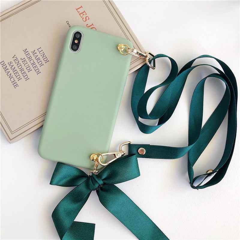 Green Bowknot strap lanyard phone case 2161607085917 Print Material
