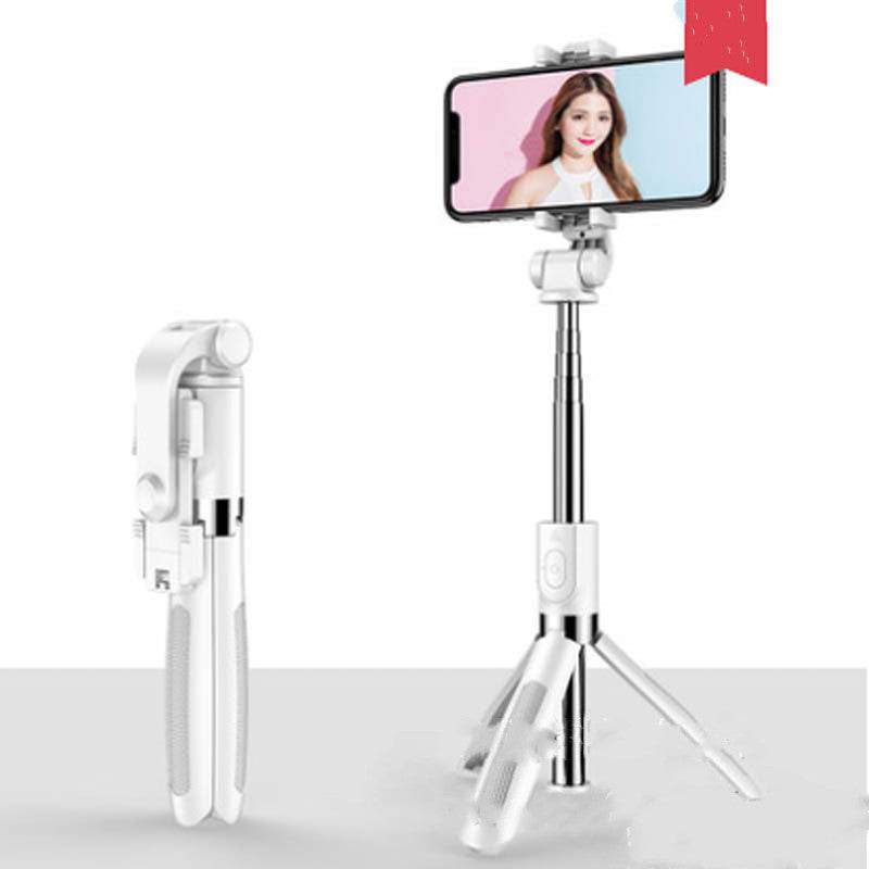 White L01S Compatible with Apple, Tripod Selfie Stick Mobile Universal Live Triangle Bracket One Bluetooth Selfie Artifact 2176348055009_90f187a8-0d66-472d-9ce4-25aab61fa891 Print Material