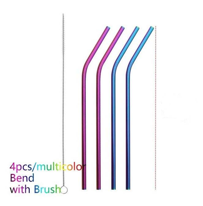 Multicolor BEND Colourful Reusable Stainless Steel Straws 2454876876996 Print Material
