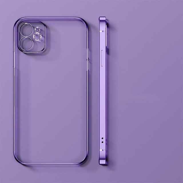 Purple Iphone12pro Max Transparent Ultra-thin All-inclusive Mobile Phone Case 24eb4fd9-9b5f-420e-a24e-6fe6d41a1f78 Print Material