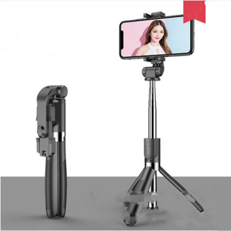 Black L01S Compatible with Apple, Tripod Selfie Stick Mobile Universal Live Triangle Bracket One Bluetooth Selfie Artifact 26052217271 Print Material