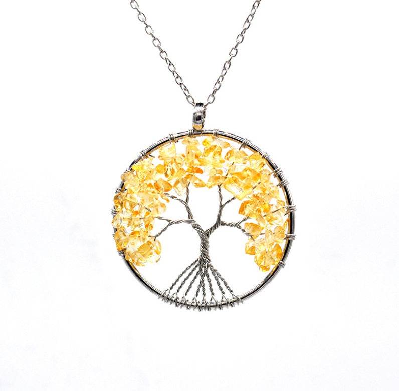 Yellow Chain Kabala Life Tree necklace 2631868989238