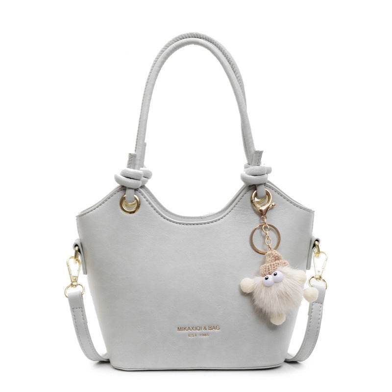 Gray Women's Shoulder Crossbody Bag Solid Color 265937f9-8f8c-4883-a603-ac79f2d5d6fe Accessories