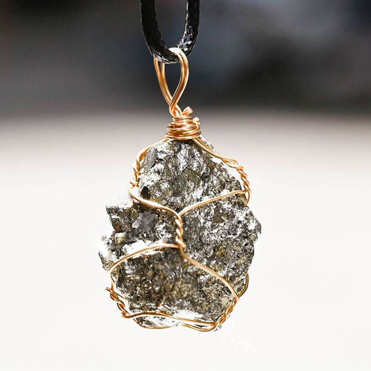 Cross-border Natural Crystal Pyrite Rough Stone Winding Pendant Copper Wire 316cb474-47e9-4a7f-b526-5337223f1e1e-_1