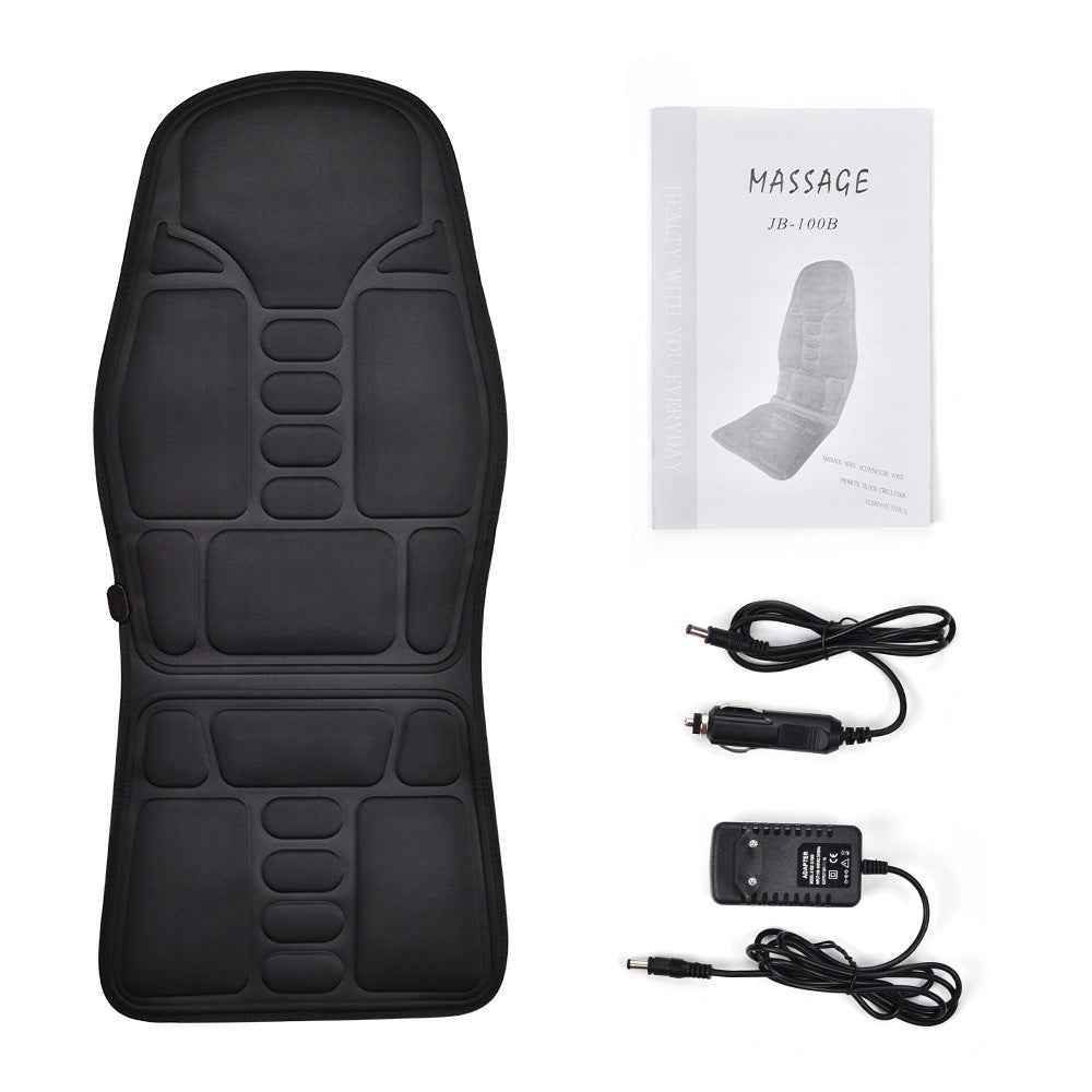 Black Car Electric Heated Massage Seat Cushion Pain Neck Waist Relaxation Vibration Massager Pad Car Office Full Body Massage Seat 3392e38d-359c-42f8-ab44-1a268dc18c45 Print Material