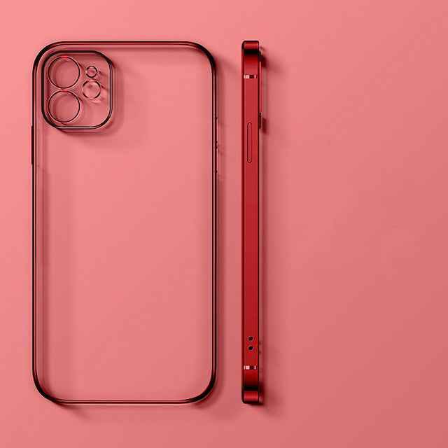 Red Iphone12pro Max Transparent Ultra-thin All-inclusive Mobile Phone Case 339fb0f7-8527-4d42-9a9e-e7e431b421a8 Print Material
