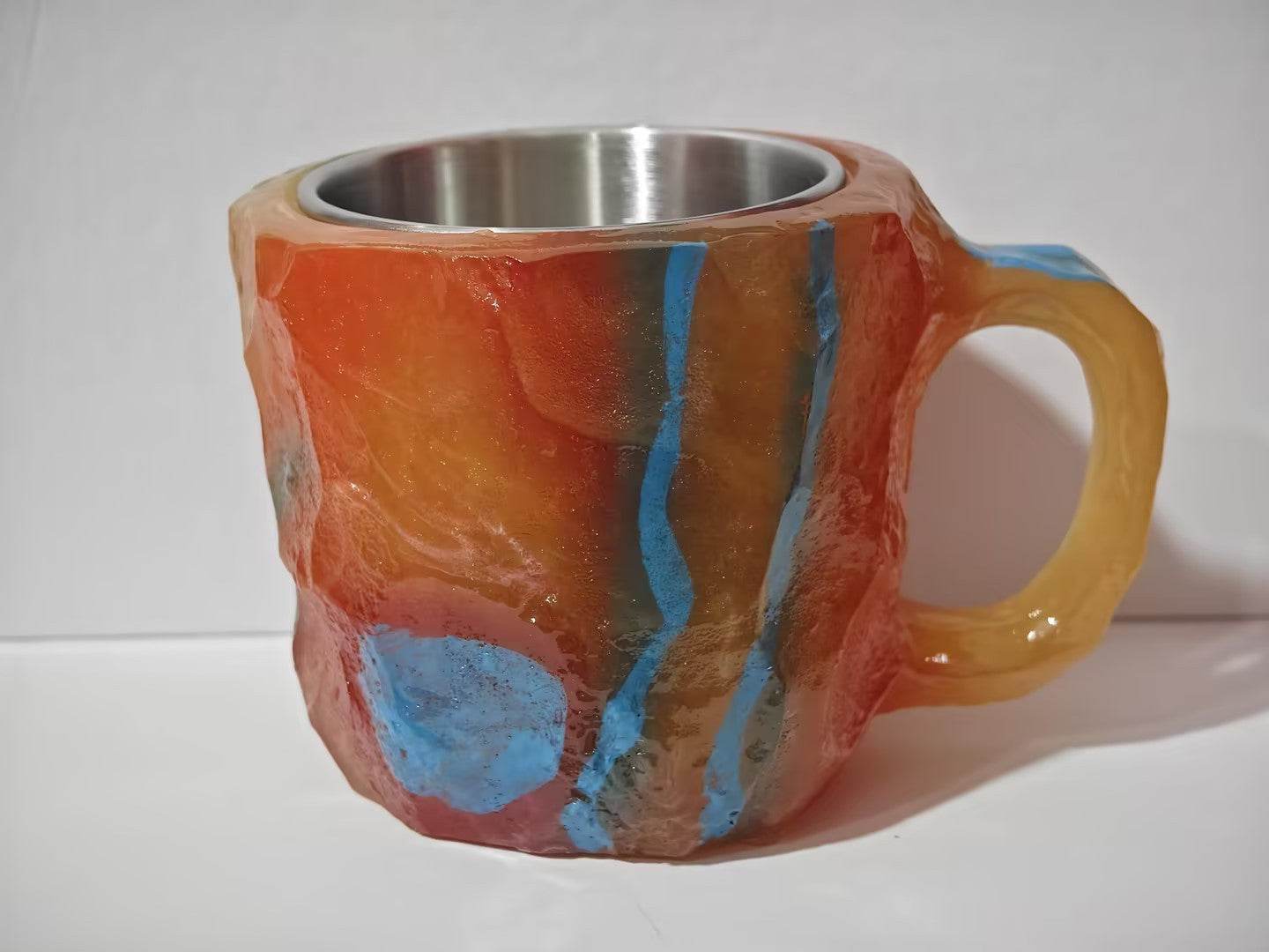 Volcano Red 10cm High Flat mouthed inner liner 400ml Resin Mineral Crystal Coffee Mugs With Handles Elegant Fake Mineral Crystal Cup For Workplace Home Decor Christmas Gift Kitchen Gadgets 3cea8bc1-6fc4-44c5-9bb2-61578938ac96 Print Material