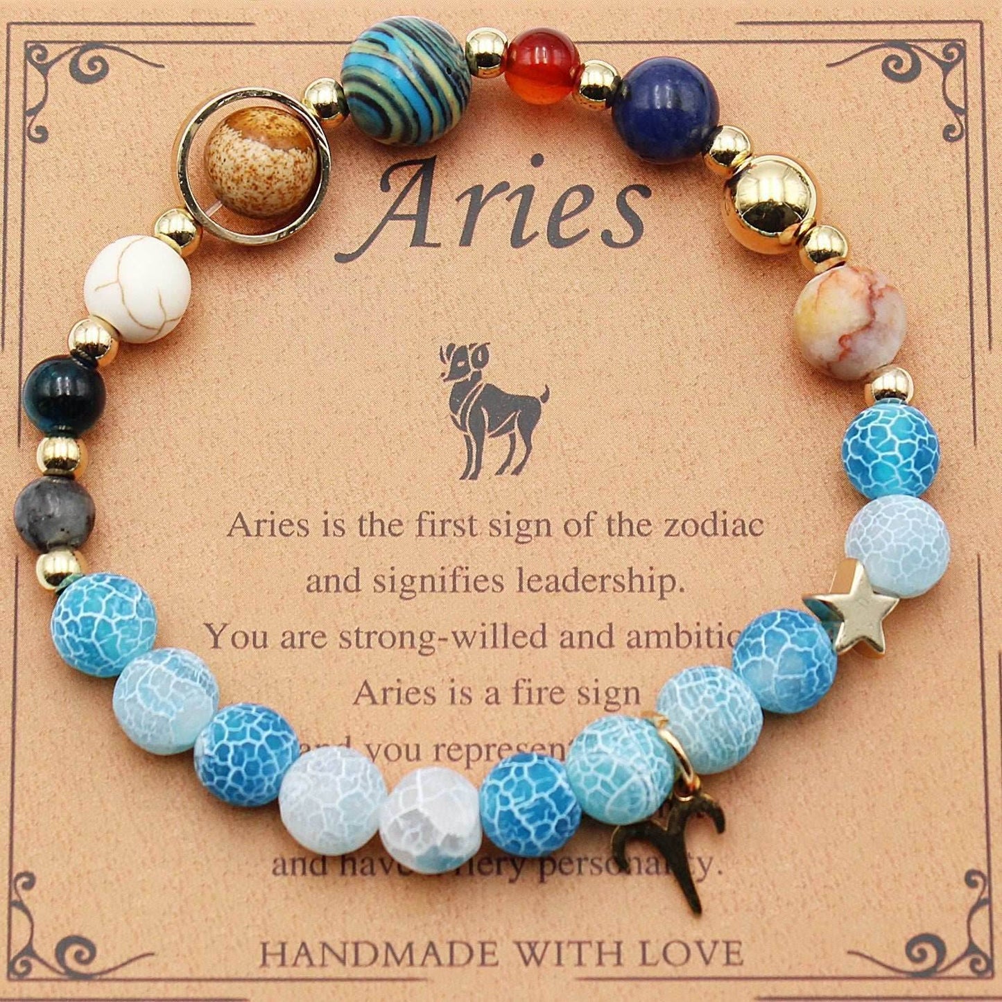 Aries Agate Flowers Twelve Constellations Bracelets Natural Stone Beaded Eight Planets 3e2a50cf-c09c-4717-bef3-d6405c437833-_6 Print Material