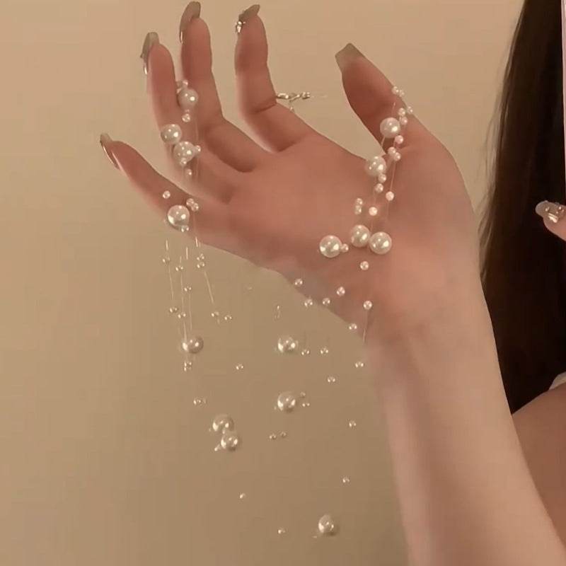4609 Pearl Necklace Women's Multi-layer Pearl Necklace Clavicle Chain 40e0ee72-8e6f-4a9d-a344-4d1defbae9db Print Material